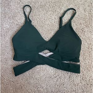 Lululemon rainforest green still now sports bra